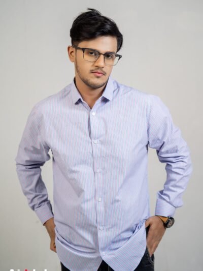 Imperial Blue Micro-Line Cotton