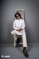 Luxury Linen Stripe: Silver Ash