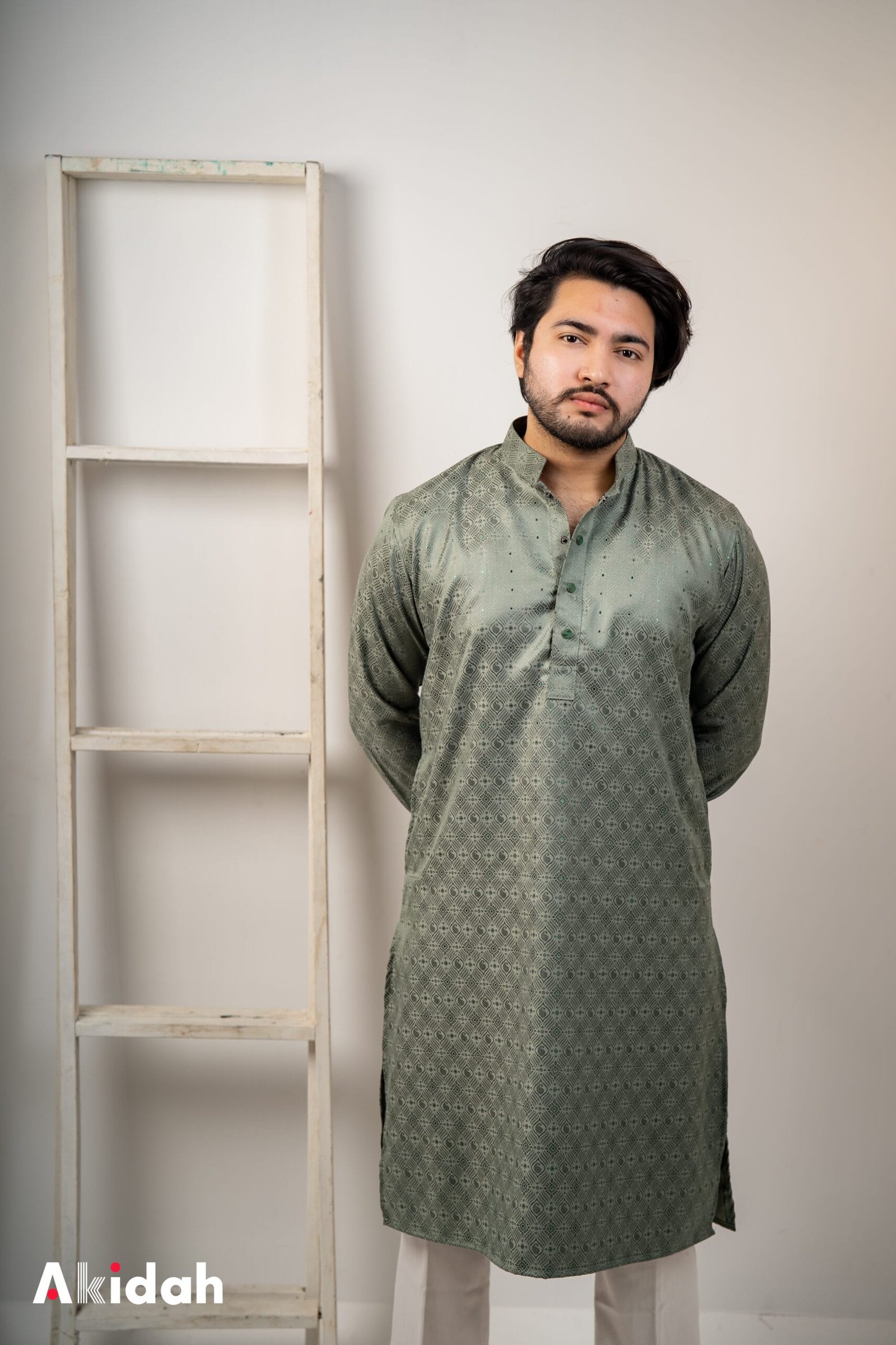 Emerald Grid: Sage Green - Image 2