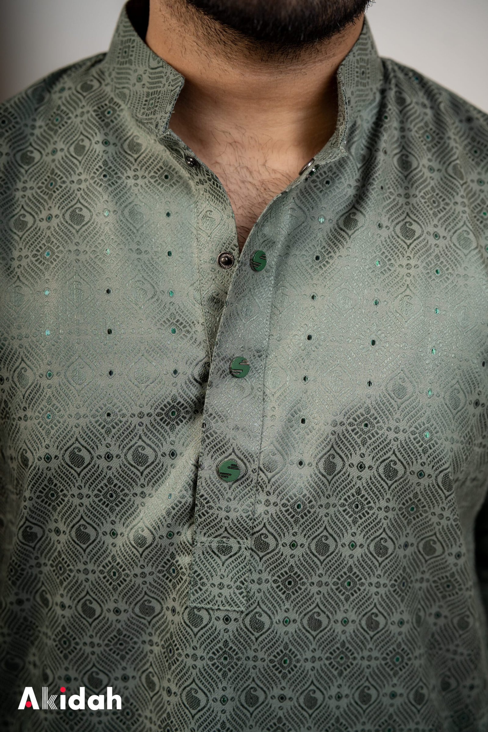 Emerald Grid: Sage Green - Image 3