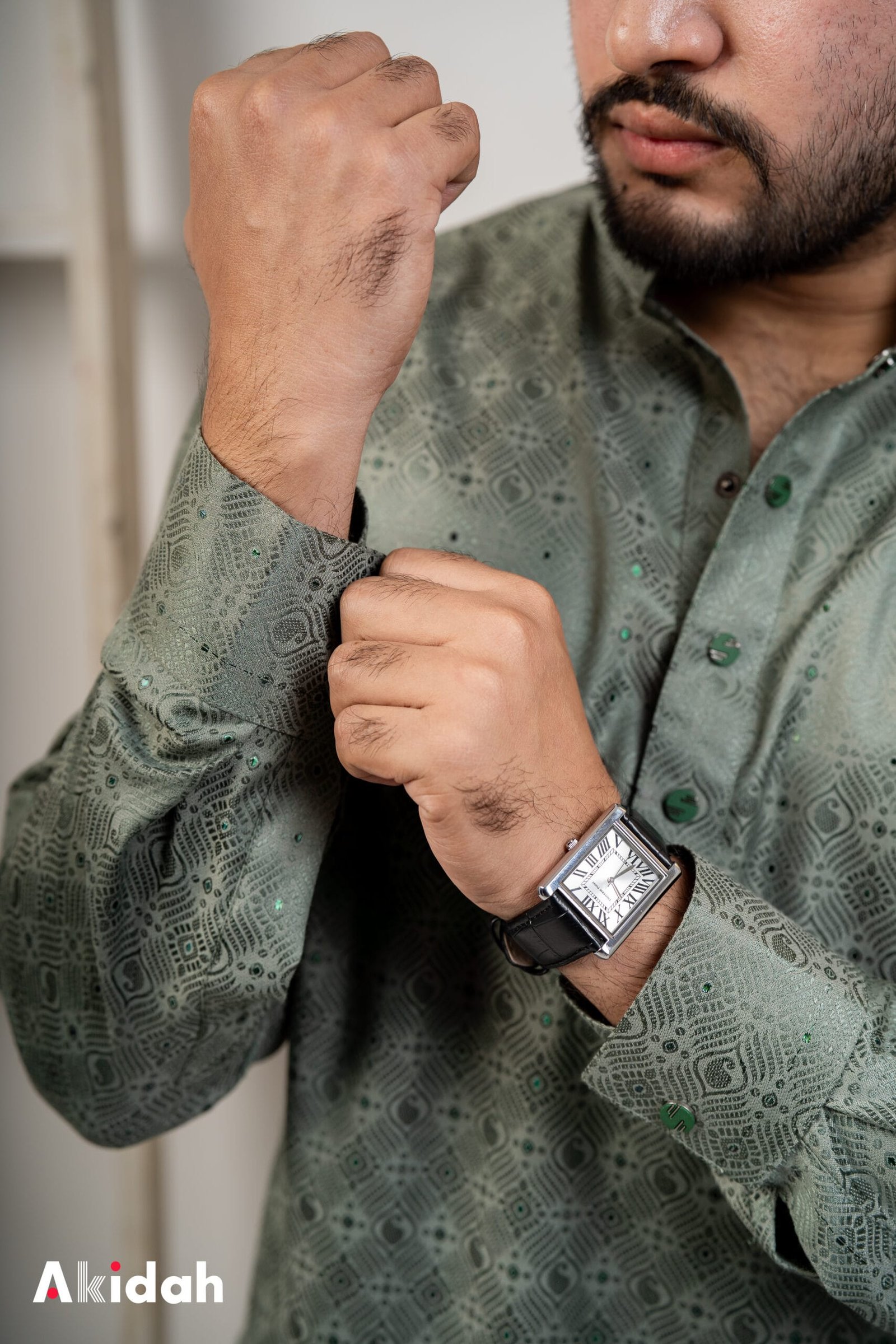 Emerald Grid: Sage Green - Image 4